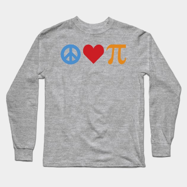 Peace Love Pi Long Sleeve T-Shirt by oddmatter